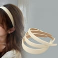 thumbnail image 4 of Elegant Wide Brim PU Leather Hairband Creamy White Headband for Women and Girls, 4 of 7