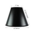 thumbnail image 2 of 7x14x11 Bold Black with True Gold Lining Hard Back Empire Lampshade, 2 of 6