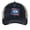 Navy Blue, variant on Wyoming Flag Hat - Distressed State Design - Vintage Cowboy State Trucker Strapback Cap (Brown)