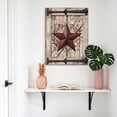 thumbnail image 4 of Canvas Wall Art Country Star Canvas Art Print Vintage Dark Black Red Star Berry Beige Barn Gate Pictures Wall Decor for Living Room Bedroom Artwork Decorations Stretched Framed Ready to Hang 8"x10", 4 of 9