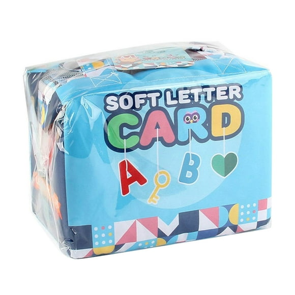 XFGOU Jouets et Passe-Temps 26 Pcs Cartes Alphabet Lettres Souples Jouet Éducatif Précoce avec Sac de Rangement Cartes ABC Interactives Cartes Lettres Souples Lavables Tuiles Alphabet en Tissu pour Tout-Petits 13 Ans