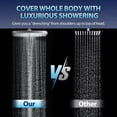 thumbnail image 5 of KESTE Shower Head with Handheld Combo, 12 Inch High Pressure Rain Showerheads with 9 Modes Handheld Shower, Magnetic Docking, Detachable Dual Shower Heads with 60’’ Hose, Nickel, 5 of 9