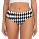 thumbnail image 1 of Balery Black And White Diamonds Ropa Interior de Algodón para Mujer con Dibujo – Braguitas Cómodas y Elásticas, Estilo Clásico-Small, 1 of 6