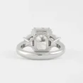 thumbnail image 2 of 4.59 CT Radiant Cut Colorless Moissanite Engagement Ring, Three Stone Wedding Ring With Side Trapezoid Cut Proposal Anniversary Gift Ring, 2 of 5