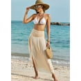 thumbnail image 6 of Eytino Women's Swimsuit Cover Up High Slit Sarong 2025 High Waisted Maxi Beach Skirt Bathing Suit Bottom Swim Coverup Beige S, 6 of 8
