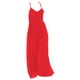 thumbnail image 3 of Vestido largo sin mangas Baoblaze Cuello V Rojo, 3 of 8