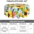 thumbnail image 4 of Sunflower Tablecloth Round 60 Inch Floral Table Cloth Washable Spillproof Wrinkle Free Watercolor Spring Summer Fabric Table Cover for Indoor Outdoor Kitchen Dinning Round Tables, 4 of 6
