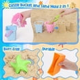 thumbnail image 3 of Juguetes de arena FUSPWEAO de Beach Toys para niños con cubo tipo castillo y moldes, 3 of 7