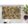 thumbnail image 2 of Linon Trio Lahour Polyester 1'10"x2'10" Accent Rug in Beige & Blue, 2 of 3