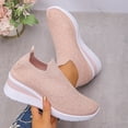 thumbnail image 2 of Shrysg Women's Casual Mesh Wedge Sneakers Lightweight Breathable Slip-On Shoes for Outdoor and Indoor Everyday Wear Pink, 2 of 9