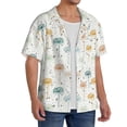 thumbnail image 2 of Naloa Dandelion Men's Loose Fit Cuban Collar Short-Sleeve Shirt, Hawaiian Shirts, Mens Shirts Casual for Everyday Wear Outings-Medium, 2 of 5