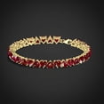 thumbnail image 3 of Heart Red CZ Ruby tennis bracelet, bracelet for women, july birthstone, 925 Sterling silver bracelet, Gold tennis bracelet, 3 of 4