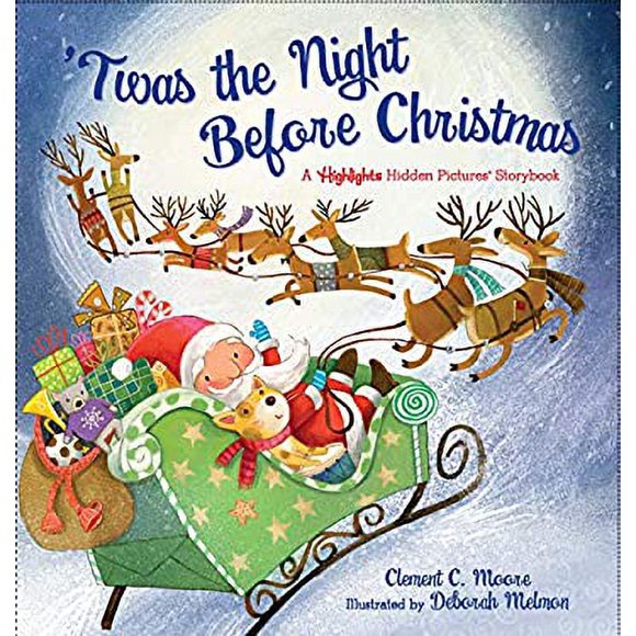 Pre-Owned Twas the Night Before Christmas : A Highlights Hidden Pictures Storybook 9781684376490