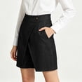 thumbnail image 4 of Bosfbaoi Women's Denim Skort Wrap Design Shorts Summer Button Waistband Streetwear Shorts, 4 of 8
