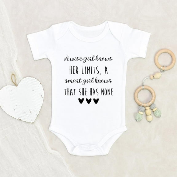 Newbabywishes - Funny Wiser Girl Saying Baby Clothes for Girls - Newborn Baby Clothing