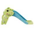 thumbnail image 1 of Tobogán para niños pequeños, plegable, de plástico, estructura estable, protección fiable, tobogán para niños, color verde, 1 of 15