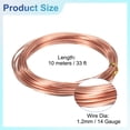 thumbnail image 2 of 99.99% 16 Gauge 1.2mm Alambre de Cobre Puro 10m/33 pies Alambre de Manualidades Suave para Fabricación de Joyas, Enhebrado, Suministros de Manualidades DIY, Cobre, 2 of 7