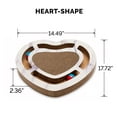 thumbnail image 2 of FurHaven Pet Cat Scratcher | Heart-Shaped Corrugated Cat Scratcher Busy Box with Catnip, White Marble, 2 of 9