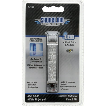 Shoreline Marine SL51107 Waterproof Blue Slim Line 4" LED Utility Strip Light
