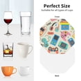 thumbnail image 6 of Naloa Playing Video Games Leather Coasters for Drinks, Durable Drink Coasters 4 Set for Tabletop Protection, Luxurious Home Décor and Housewarming Gift ( {designName})Octagon, 6 of 6