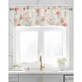 thumbnail image 2 of Boho Floral Botanical Linen Curtain Valance for Bedroom/Bathroom/Kitchen/Office/Living/Dining Room Window,Abstract Modern Minimalist Beige Rod Pocket Topper Decorative Cafe Drapes Panel 60"x18", 2 of 6
