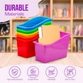 thumbnail image 6 of 4E's Novelty 6 Pack Book Bins Plastic Classroom and Office Storage Holders Rainbow Organizer Files, 6 of 9