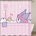 thumbnail image 2 of Cortinas de ducha Kawaii Sanrios Anime Kuromi KTs My Melody pantallas impermeables de dibujos animados con gancho accesorios de baño, 2 of 4