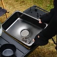 thumbnail image 4 of Mosiee Compact Stainless Steel Sink For Outdoor Cooking With Drain Design Compatible With For Igt Tables And Pe Buckets, 4 of 9