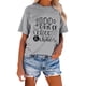 thumbnail image 3 of Blusa de Manga Corta Cuello Redondo Impreso Señoras Casual Top, Blusa Ligera de Poliéster para el Trabajo, la Fiesta Y Toda la Temporada de Uso Diario, 3 of 4