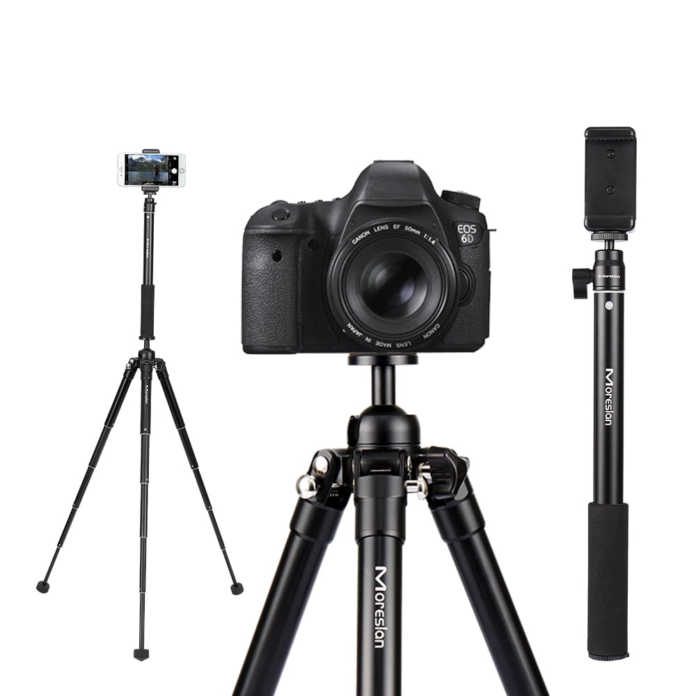 Camera/Phone Tripod, Moreslan 61" Aluminum Tripod with 360° Ball Head