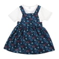 thumbnail image 1 of los vestidos sin mangas de la camiseta del algodón del vestido floral de la correa de la muchacha del niño fijaron los 110cm Sunnimix Vestidos Niñas Niño, 1 of 8