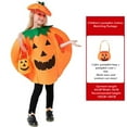 thumbnail image 2 of Halloween Boys Girls Pumpkin Costume Pumpkin Outfit Cosplay Party Clothes With A Hat, 2 of 7