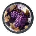 thumbnail image 2 of 4 Pcs Branches of Grapes Fruits Print Cabinet Knobs 30mm Round Crystal Glass Drawer Handles Pulls with Screws for Kitchen Cupboard Wardrobe Closet Dresser, Home&Office, 2 of 7