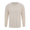 thumbnail image 3 of Mens Loose Fit Knit Sweater Long Sleeve Casual Pullover Sweater for Fall Winter Outdoor Daily Wear Warm Soft Knitwear with Classic Style, 3 of 3