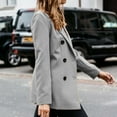 thumbnail image 4 of ZVNAΖH Womens Double Breasted Blazer Jackets Casual Blazers Lapel Long Sleeve Work Office Blazer Spring Fall Outfits, 4 of 9