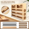 thumbnail image 4 of Organizador de Envoltorios 5 en 1 con Cortador y Etiquetas, Dispensador de Papel de Aluminio para Organizar el Almacenamiento de la Cocina., 4 of 5