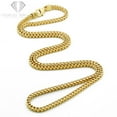 thumbnail image 2 of 14K Yellow Gold 3mm Solid Franco Chain, FREE Microfiber Cloth, Square Box Link Mens Womens Necklace, Giorgio Bergamo, 2 of 7
