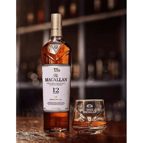 Macallan, Sherry Oak, 12 Year Old Scotch, 750 ml Single Glass