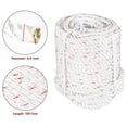 thumbnail image 2 of 3/4 in Braid Polyester Rope Bull Rigging High Force Polyester Rope 100 FT White Red, 2 of 6