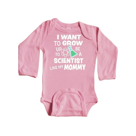 

Inktastic I Want To Grow up To Be a Scientist Like My Mommy Gift Baby Boy or Baby Girl Long Sleeve Bodysuit