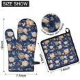 thumbnail image 6 of Fall Pumpkins Leaves Pattern Kitchen Oven Mitt and Pot Holder Sets 2 Pcs for Baking, Cooking and Grilling, Heat Resistant Up To 392 °F, 6 of 7