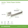 thumbnail image 5 of Symmons 493Tp Verity Wall Mounted Euro Toilet Paper Holder - Black, 5 of 7