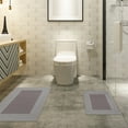 thumbnail image 6 of Troy 2-Piece Modern Washable Solid Non-Slip Kitchen Mat Set, Grey, 6 of 9