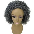thumbnail image 4 of LUXLUXE Alexandra Curly Layered 14 in Long Half Wig Mix Human Hair and Synthetic Fibers (Ash Grey), 4 of 7