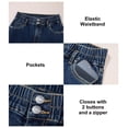 thumbnail image 4 of Jeans Astylish para mujer, cintura alta, pierna ancha, talla 4, 4 of 6
