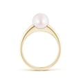 thumbnail image 2 of ANGARA Solitaire Japanese Akoya Cultured Pearl Dome Ring in 14K Yellow Gold for Women | June Birthstone, Birthday, Anniversary, Jewelry Gift for Women | Pearl Ring, 2 of 8