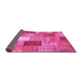 thumbnail image 2 of Ahgly Company Indoor Round Patchwork Pink Transitional Area Rugs, 3' Round, 2 of 4