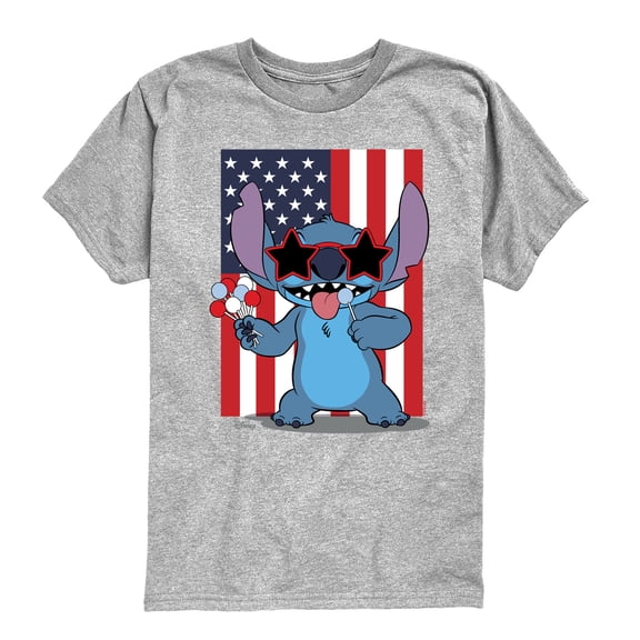 Lilo & Stitch - Stitch Americool - Youth Boys Short Sleeve Graphic T-Shirt