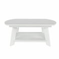 thumbnail image 3 of WestinTrends Tuscany Outdoor Coffee Table, Real Wood Like All Weather HIPS 2 Tier Patio Adirondack Coffee Table, White, 3 of 9
