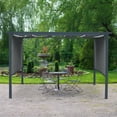 thumbnail image 4 of Aoodor 13 x 10 ft. Outdoor Pergola with Retractable Canopy and Sunshade Roller Curtains, Aluminum Frame Grape Trellis Pergola for Patio Backyard and Deck - Gray, 4 of 8